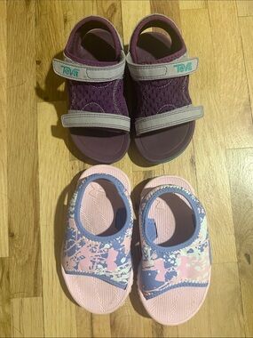 TEVA & UNDER ARMOUR - TODDLER GIRL SANDALS - SET OF 2
